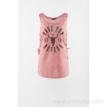 Single jersey sleeveless T shirt